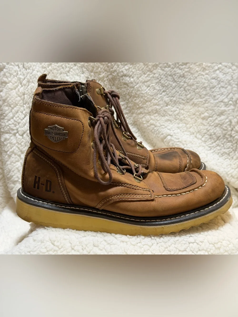 HARLEY-DAVIDSON® FOOTWEAR Men's Hagerman Motorcycle Riding Boots | Brown 10.5